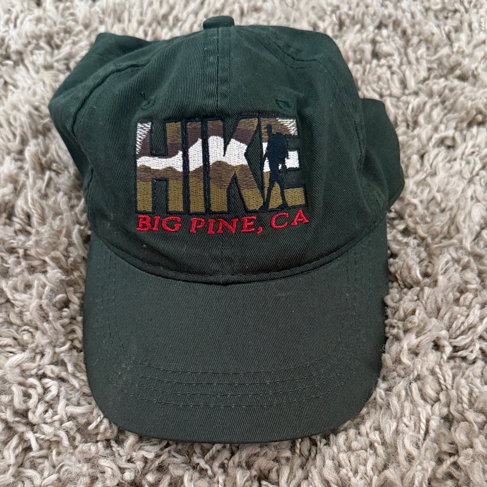 Hike Big Pine dad hat cap - forest green